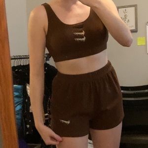 Chocolate brown lounge set